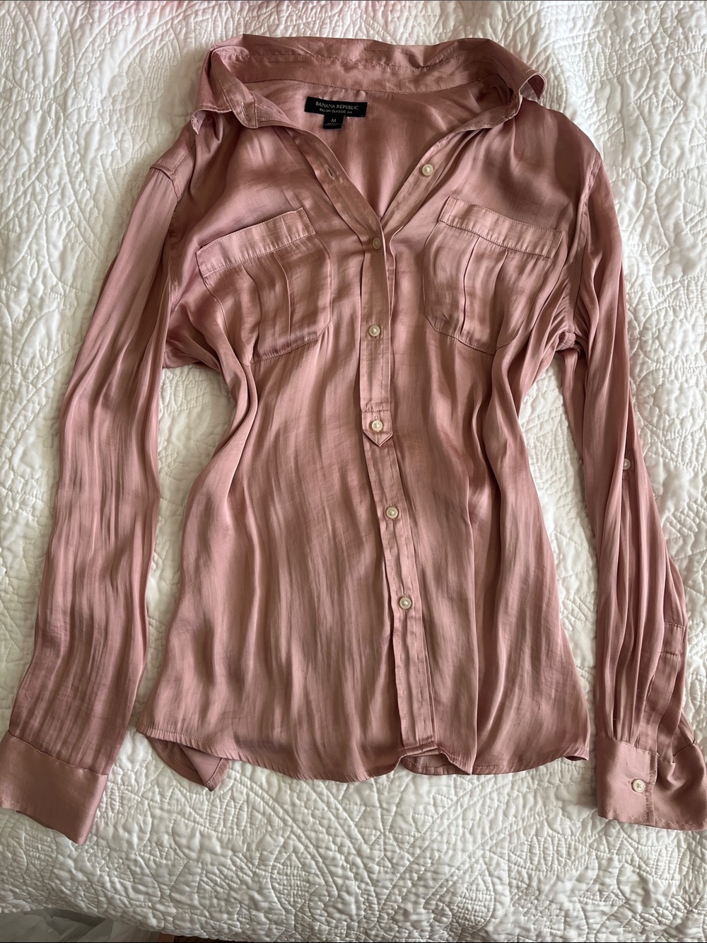 Banana Republic Dusty Rose Button-Down Shirt